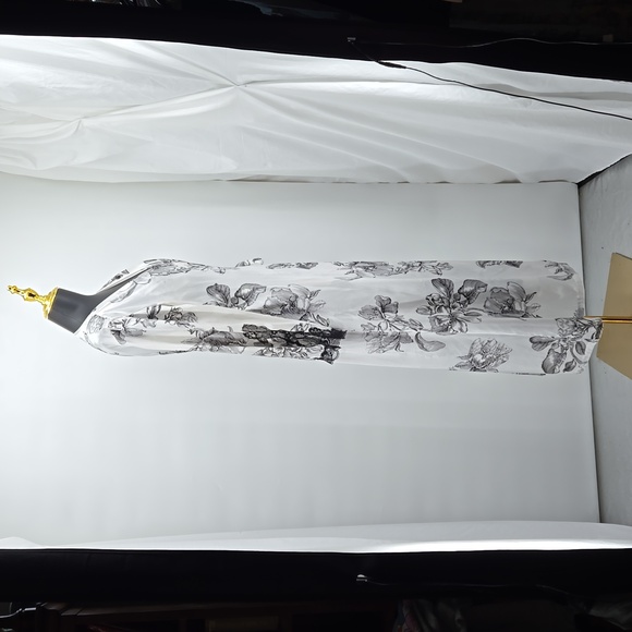 Soma Intimates Gown and Robe Black White Sexy Lace Accents Ties on Side Size L - Picture 9 of 14